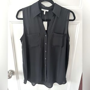 NWT Maurices Collared Button Down Sleeveless Blouse